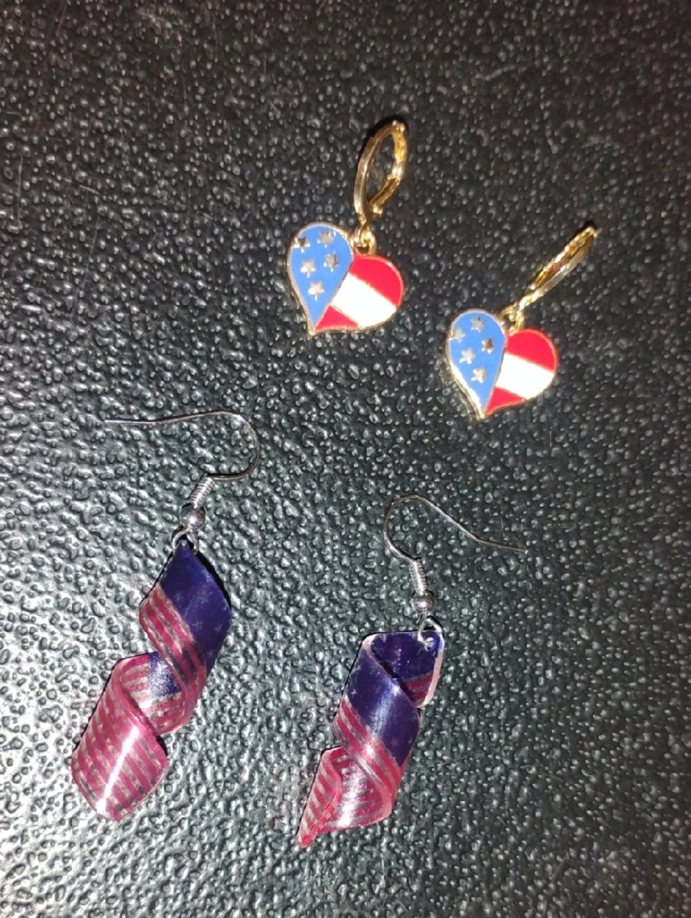 2 Pair Of Patriotic Earrings